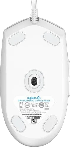 Logitech G102 LIGHTSYNC Gaming Mouse WHITE (910-005824) — vue 5