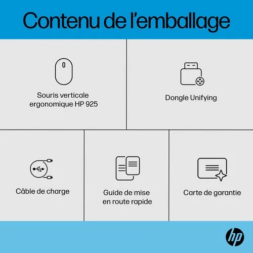 HP 925 Ergo VRTCL Wireless Mouse EMEA-IN — vue 3