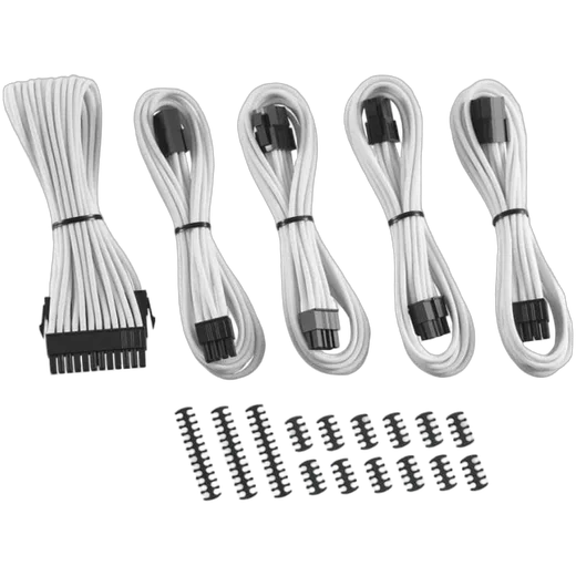 CableMod Kit câbles tressés (White) CM-CAB-CKIT-N88KW-R — vue 1