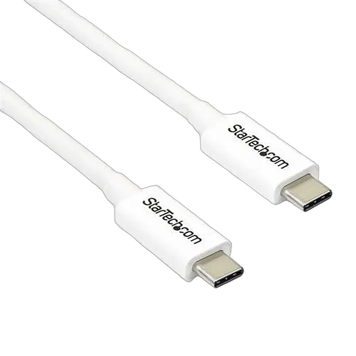 StarTech 2m Thunderbolt 3 Cable 20Gbps - White — vue 1