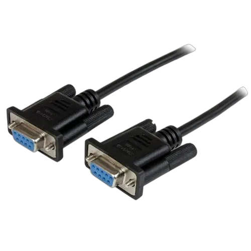 StarTech 1m Black DB9 RS232 Null Modem Cable F/F — vue 1