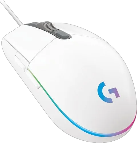 Logitech G102 LIGHTSYNC Gaming Mouse WHITE (910-005824) — vue 3