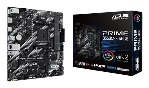 Asus PRIME B550M-K ARGB AMD B550 — vue 1