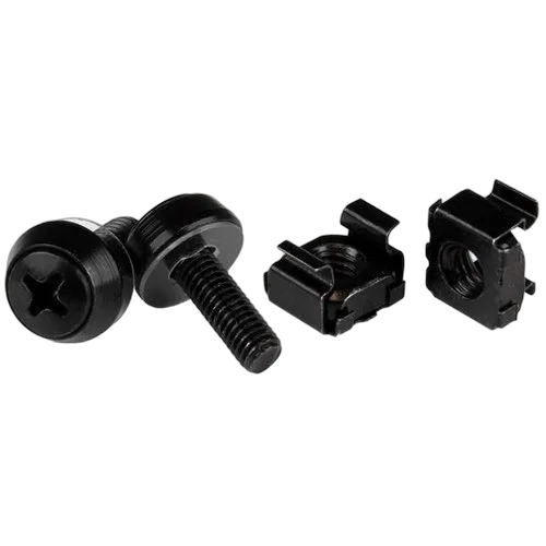StarTech M5 Screws & Cage Nuts - 50 Pack Black — vue 1