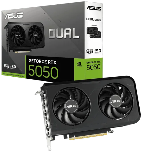 Asus Dual GeForce RTX 5050 8GB GDDR6 OC Edition — vue 1