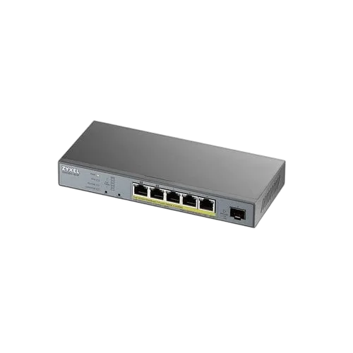 Zyxel 6 Port managed CCTV PoE Switch long ran — vue 1