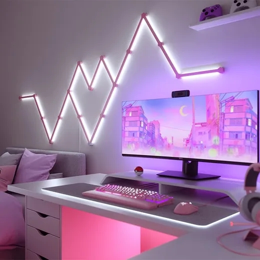 Nanoleaf Lines Skin Rose Mate - 9 pièces — vue 4