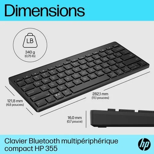 HP 355 Compact multi-appareil - Noir — vue 12
