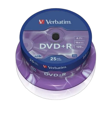 Verbatim DVD+R/4.7GB 16x AdvAZO Spdl 25pk — vue 1