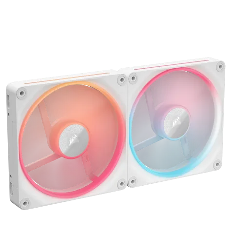 Corsair LX140-R RGB PWM (2x140mm) - Blanc — vue 1