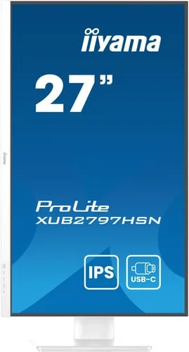 Iiyama XUB2797HSN-W2 27" - FHD 100Hz 1ms IPS USB-C dock et RJ45 Adaptive Sync — vue 3