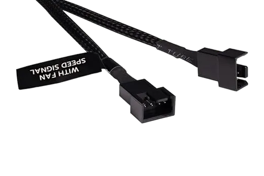 Alphacool Splitter PWM 2x 4 Pin - 15 cm Noir — vue 1