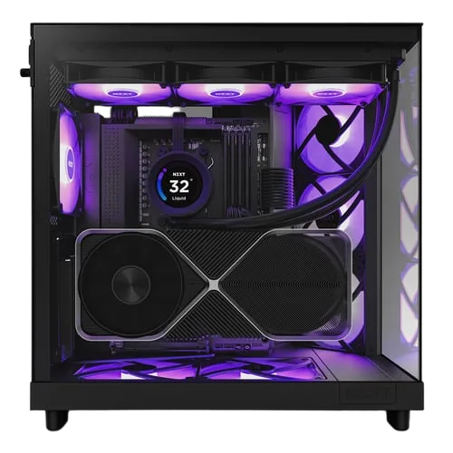 NZXT H6 Flow RGB Noir - MT/Sans alim/ATX — vue 9