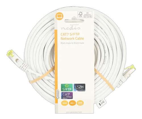 Nedis Câble RJ45 CAT7 S/FTP mâle/mâle - 15m - Blanc — vue 3