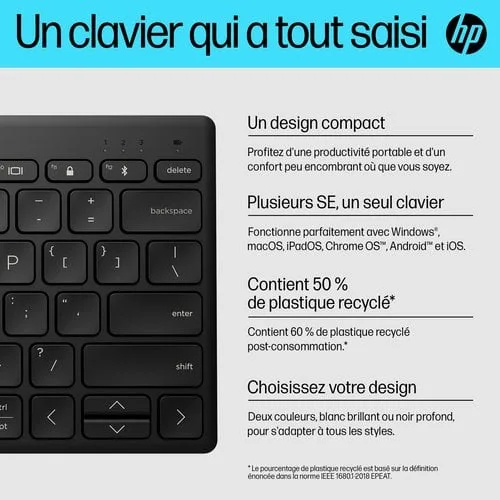 HP 350 BLK Compact Multi-Device KBD — vue 19
