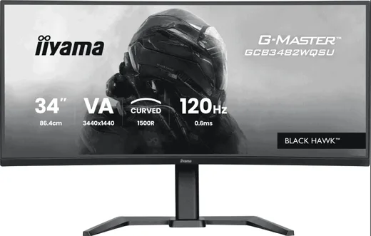 Iiyama G-MASTER GCB3482WQSU-B1 - 34" CURVE UWQHD 120Hz VA 0.6ms HDR FreeSync Premium — vue 1