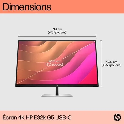 HP E32k G5 USB-C 4K — vue 6