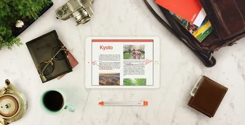 Logitech Crayon Orange, Blanc — vue 24