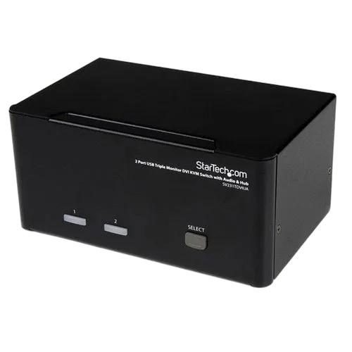 StarTech 2 Port Triple Monitor DVI USB KVM Switch — vue 1