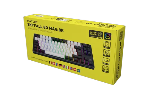 Hator Skyfall 80 MAG Ultima 8K TKL - Magnétique - Sans-Fil - RGB - Blanc/Noir — vue 7