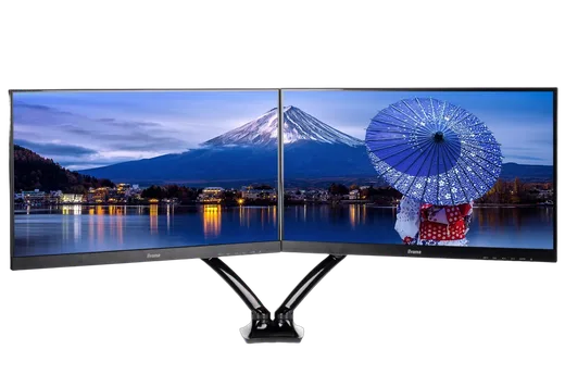 DS3002C-B1 Bras pneumatique deux moniteurs 27" max