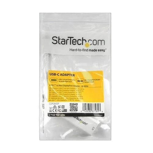 StarTech USB-C to Mini DisplayPort Adapter - 4K60 — vue 4