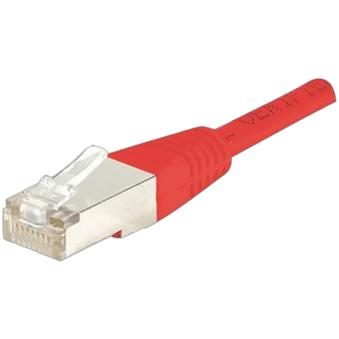 Câble RJ45 Cat5e F/UTP - 0.5m - Rouge