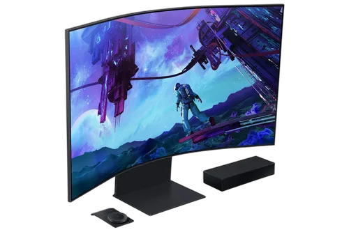 Samsung Odyssey ARK 2nd Gen - 55" CURVE 4K QLED 165Hz 1ms Pivot HDR10 FreeSync Premium Pro — vue 5