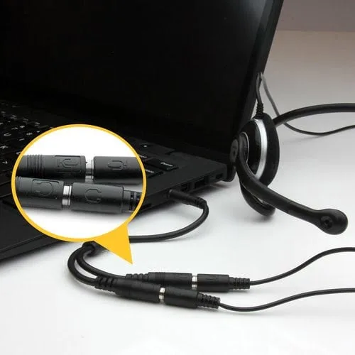 StarTech Headset adapter with headphone/mic plugs — vue 5