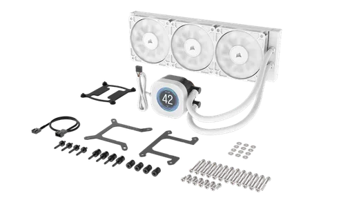 Corsair NAUTILUS 360 RS LCD - 360mm - Blanc — vue 5