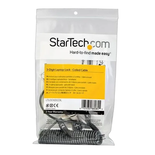 StarTech Cable Lock - Self-Coiling Cable Keyless — vue 4