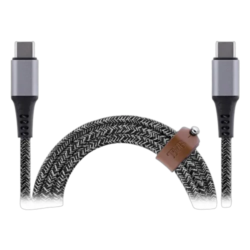 T'nB Câble USB-C vers USB-C - 1,5m nylon RPET - Noir — vue 3