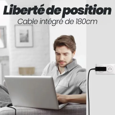 T'nB Chargeur universel USB-C - 45W - 1.8m - Noir — vue 5