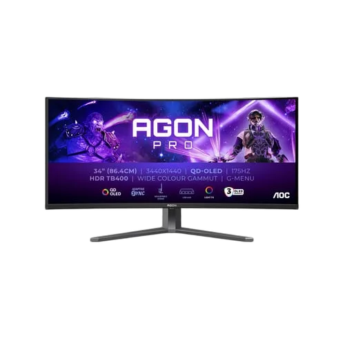 AOC Agon Pro AG346UCD - 34"CURVE QHD OLED 175Hz 0.03ms FreeSync Premium G-Sync Adaptive Sync — vue 1