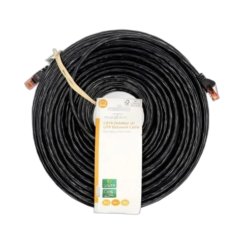 Nedis Câble RJ45 Cat6 U/UTP - 50m - Noir — vue 1