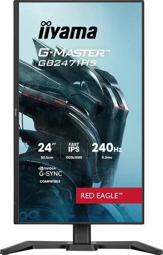 Iiyama G-Master GB2471HS-B1 - 23.8" FHD 240Hz Fast IPS 0.3ms G-Sync Adaptive Sync — vue 2