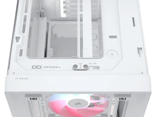 Corsair FRAME 4000D LCD RS ARGB Blanc - MT/Sans Alim/E-ATX — vue 10