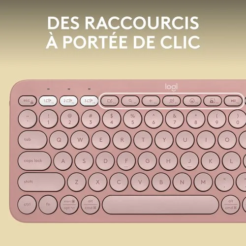 Logitech PEBBLE KEYS 2 K380S TONAL ROSE — vue 11