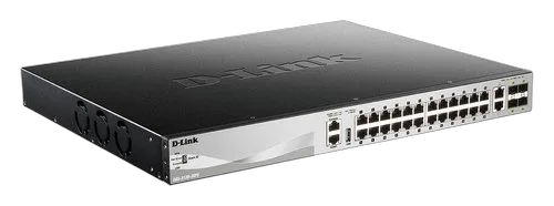 D-Link 30-PORT POE STACKABLE SWITCH — vue 3