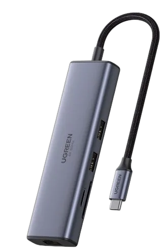 Dock USB-C 7 en 1 - HDMI 4K 60Hz/100W/0,20m/Gris