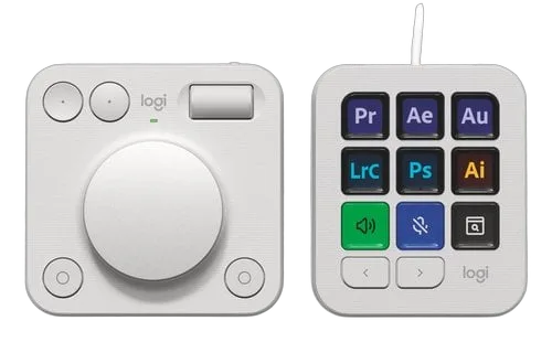 Logitech MX Creative Console-PALE GREY-E — vue 1