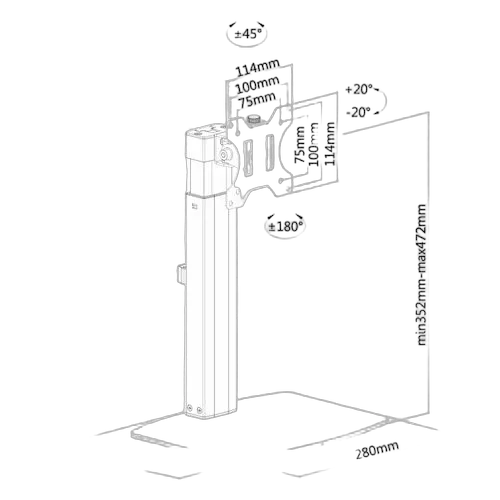 NewStar Flat Screen Desk Mount stand — vue 3