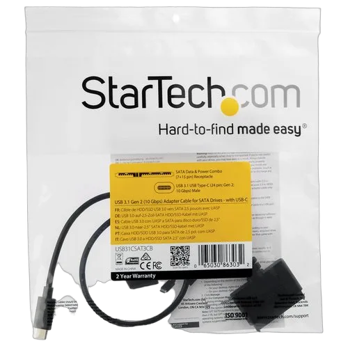 StarTech USB C to SATA Adapter USB 3.1 -2.5" SATA — vue 4