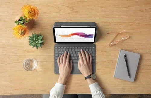 Logitech Folio Touch Gris — vue 9