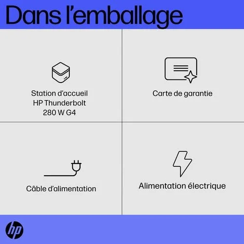 HP TB 280W G4 Dock wCombo Cable-EURO — vue 15