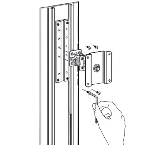 Ergotron 97-091/Wall Track Bracket Kit — vue 3