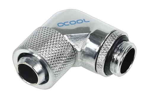 Alphacool Fitting 13/10mm - 90° rotatif - G1/4" - Chrome — vue 1