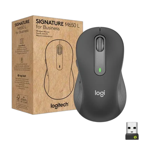 Logitech M650 Signature L - Graphite/Sans Fil — vue 1