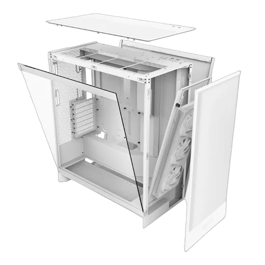 NZXT H7 Flow Blanc - MT/Sans Alim/E-ATX — vue 2