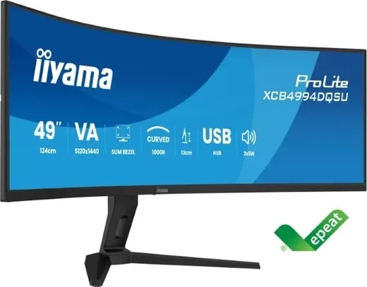 Iiyama Prolite XCB4994DQSU-B1 49" CURVE DQHD 120hz Adaptive Sync + Support — vue 7